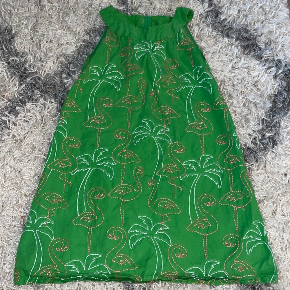 Flamingo & Palm Tree sleeveless dress